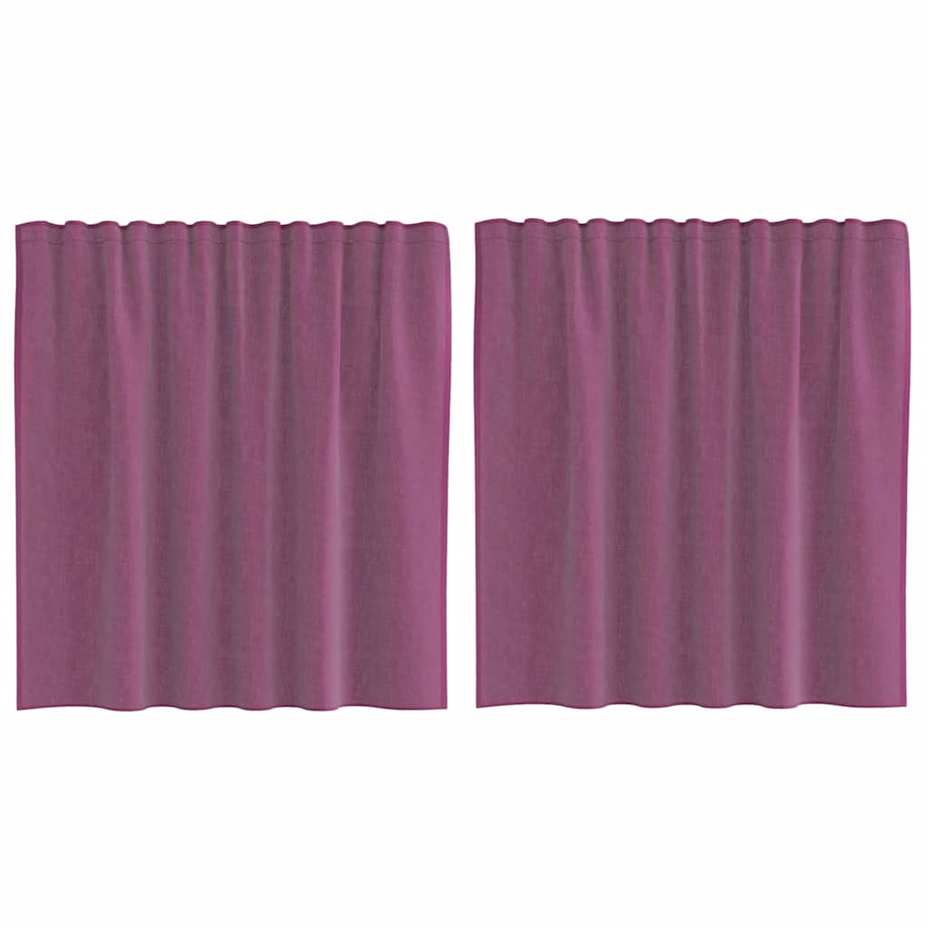 Vidaxl tende in voile con tasche per aste 2 pz viola