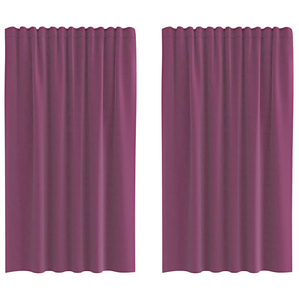 Vidaxl tende in voile con tasche per aste 2 pz viola