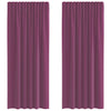 Vidaxl tende in voile con tasche per aste 2 pz viola