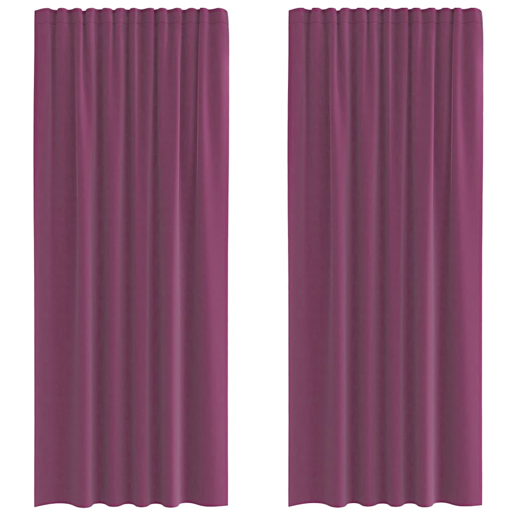 Vidaxl tende in voile con tasche per aste 2 pz viola
