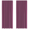 Vidaxl tende in voile con tasche per aste 2 pz viola