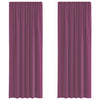 Vidaxl tende in voile con tasche per aste 2 pz viola