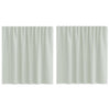 Vidaxl tende in voile con tasche per aste 2 pz grigio chiaro