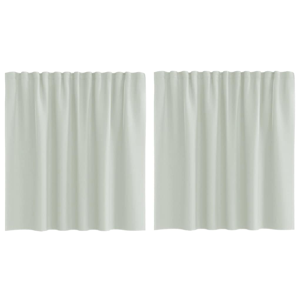 Vidaxl tende in voile con tasche per aste 2 pz grigio chiaro