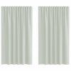 Vidaxl tende in voile con tasche per aste 2 pz grigio chiaro