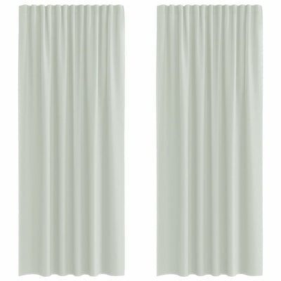 Vidaxl gordijnen voile met roedezakken 2 st lichtgrijs