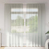 Vidaxl tende in voile con tasche per aste 2 pz grigio chiaro