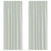 Vidaxl tende in voile con tasche per aste 2 pz grigio chiaro