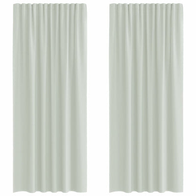 Vidaxl gordijnen voile met roedezakken 2 st lichtgrijs