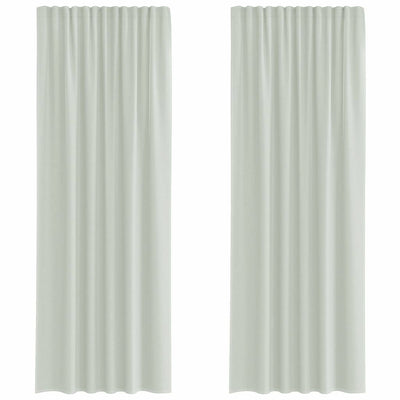 Vidaxl gordijnen voile met roedezakken 2 st lichtgrijs