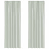 Vidaxl tende in voile con tasche per aste 2 pz grigio chiaro