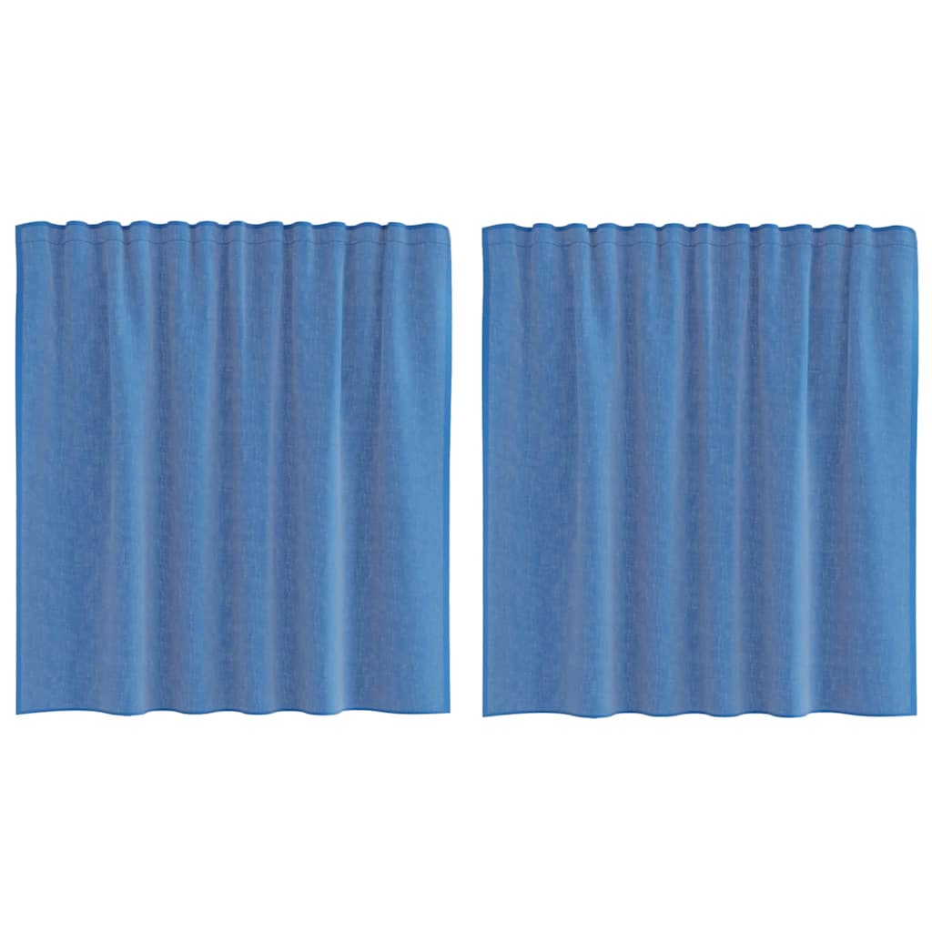 Vidaxl tende in voile con tasche per aste 2 pz blu reale
