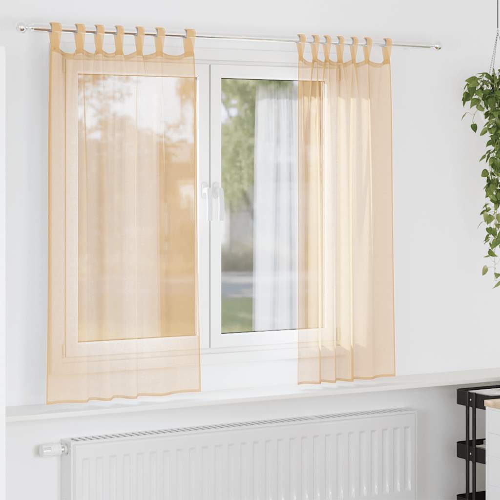Vidaxl tende voile con tasche per aste 2 pz sabbia