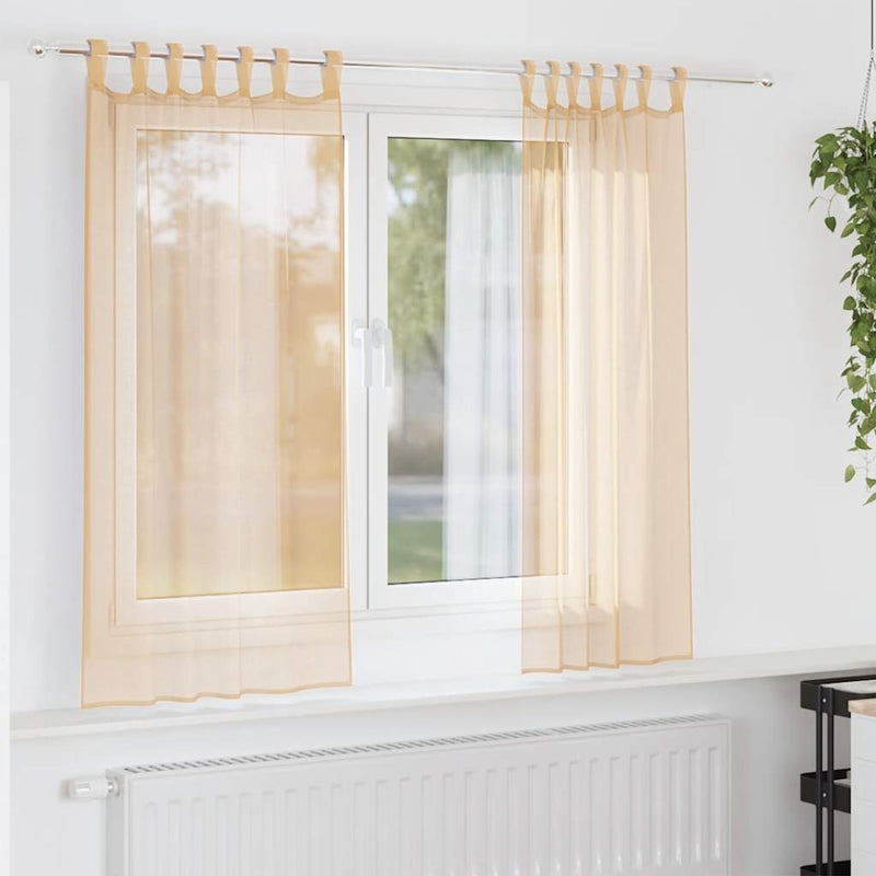 Vidaxl tende voile con tasche per aste 2 pz sabbia