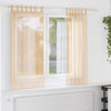 Vidaxl cortinas voile con bolsillos para varillas 2 piezas arena