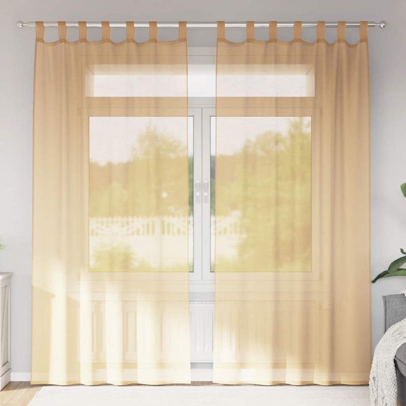 Vidaxl tende voile con tasche per aste 2 pz sabbia