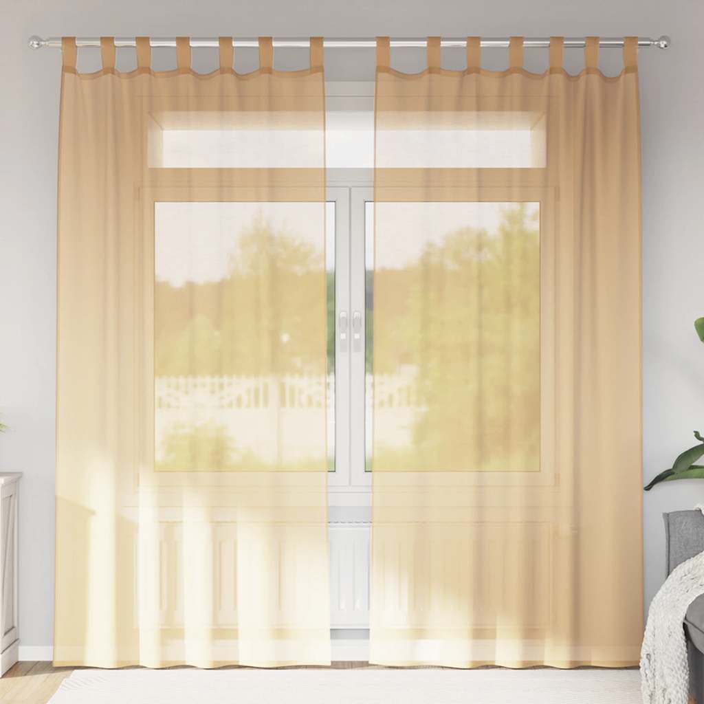 Vidaxl tende voile con tasche per aste 2 pz sabbia