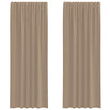Vidaxl tende in voile con tasche per aste 2 pz marrone chiaro