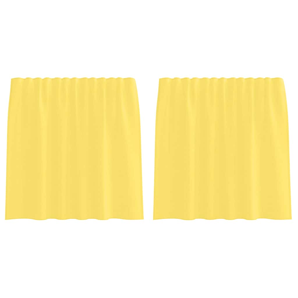 Vidaxl tende in voile con tasche per aste 2 pz gialle