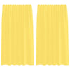 Vidaxl tende in voile con tasche per aste 2 pz gialle