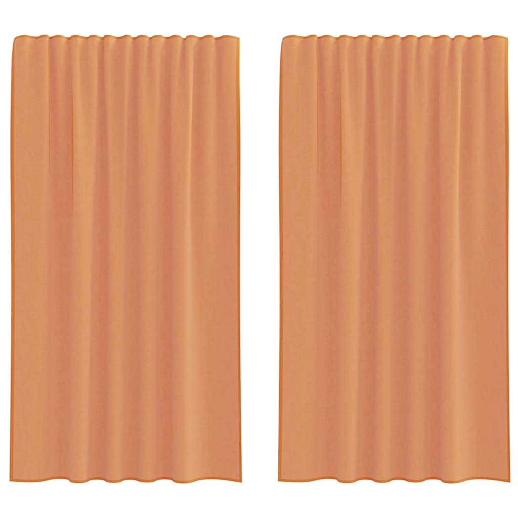 Tende in voile Vidaxl con tasche per aste 2 pz terracotta