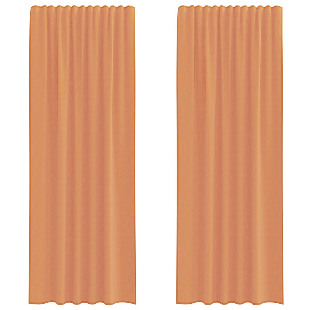 Tende in voile Vidaxl con tasche per aste 2 pz terracotta