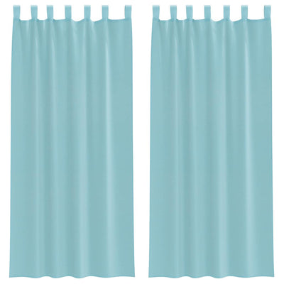 Vidaxl gordijnen voile met roedezakken 2 st turkoois