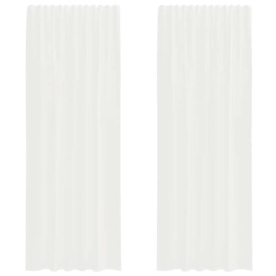 Vidaxl gordijnen voile met roedezakken 2 st wit