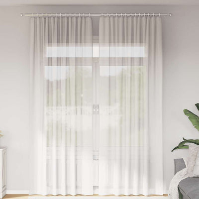 Vidaxl gordijnen voile met roedezakken 2 st wit