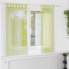 VidaXL tende in voile con bordo superiore 2 pezzi verde mela