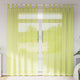 VidaXL tende in voile con bordo superiore 2 pezzi verde mela