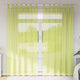 VidaXL tende in voile con bordo superiore 2 pezzi verde mela