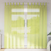 VidaXL tende in voile con bordo superiore 2 pezzi verde mela