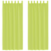 VidaXL tende in voile con bordo superiore 2 pezzi verde mela