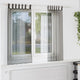 Vidaxx cortinas voile con trabilla 2 piezas negro