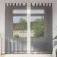 Vidaxx cortinas voile con trabilla 2 piezas negro