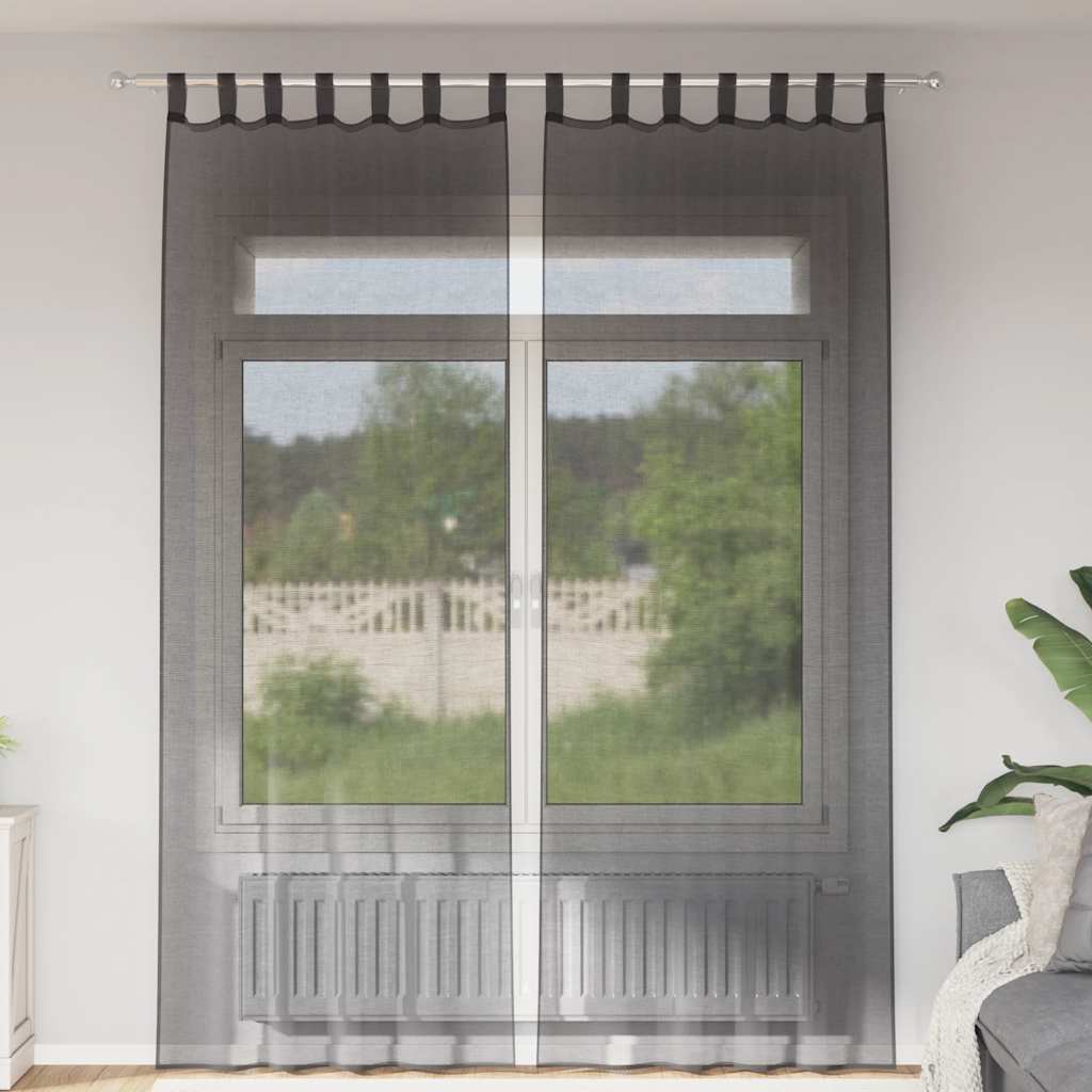 Tende Vidaxx in voile con linguetta superiore 2 pezzi nere