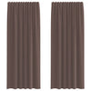 Vidaxl tende in voile con linguetta superiore 2 pz marrone