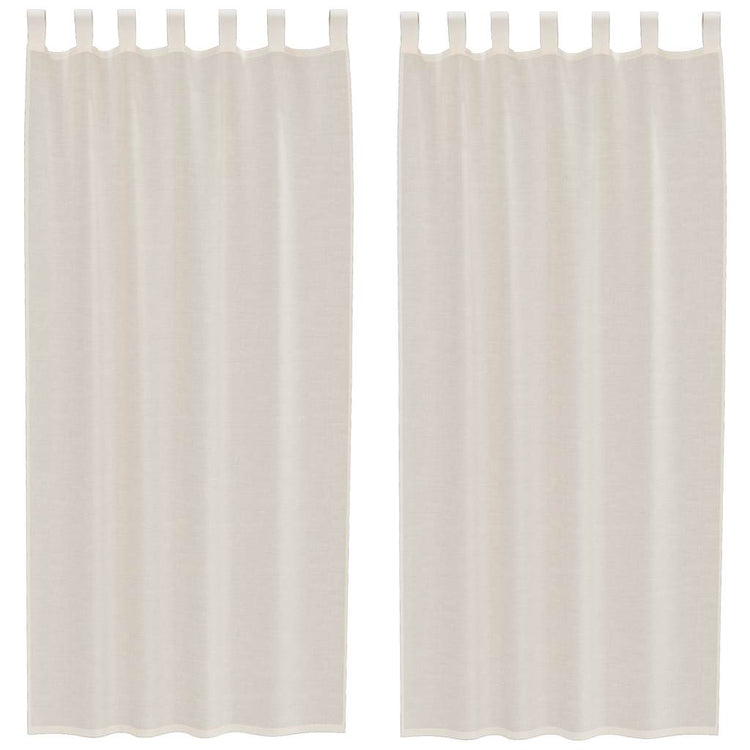 Vidaxl gordijnen voile met tab top 2 st crèmekleurig