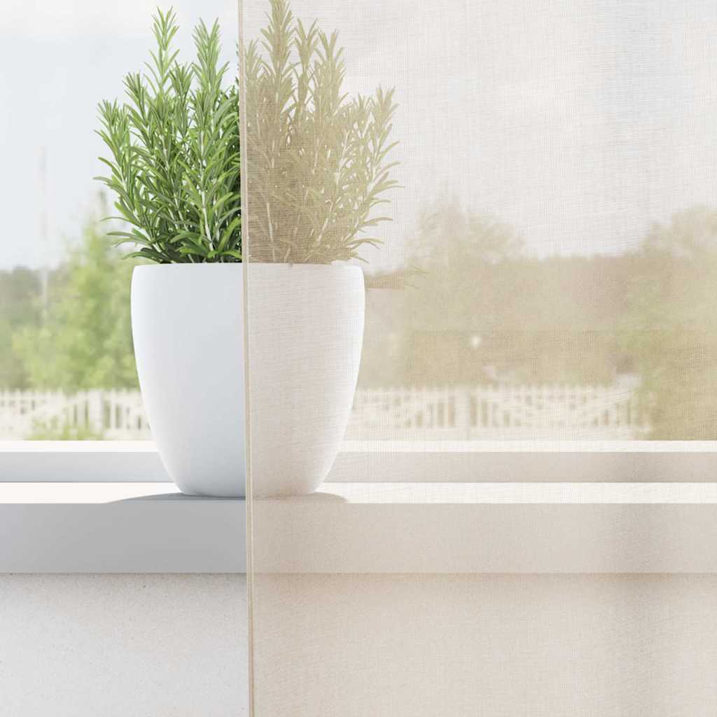 Vidaxl gordijnen voile met tab top 2 st crèmekleurig