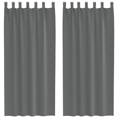 Tende Vidaxx voile con passanti 2 pz 140x225 cm grigio scuro