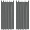 Vidaxl gordijnen voile met lussen 2 st 140x225 cm donkergrijs