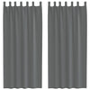 Vidaxl gordijnen voile met lussen 2 st 140x245 cm donkergrijs