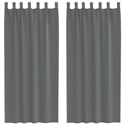 Tende Vidaxx voile con passanti 2 pezzi 140x245 cm grigio scuro