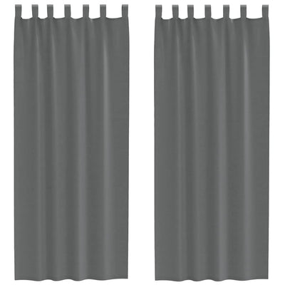 Tende Vidaxx voile con passanti 2 pz 140x260 cm grigio scuro