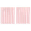 Vidaxl gordijnen voile met lussen 2 st 140x140 cm lichtroze