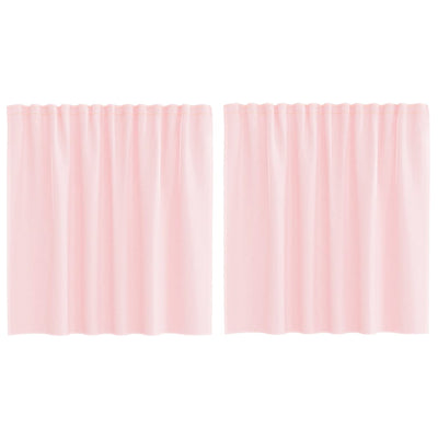 Tende Vidaxx in voile con passanti 2 pz 140x140 cm rosa chiaro