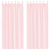 Vidaxx cortinas voile con trabillas 2 piezas 140x225 cm rosa claro