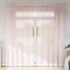 Tende Vidaxx voile con passanti 2 pz 140x225 cm rosa chiaro