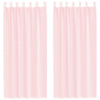 Vidaxl gordijnen voile met lussen 2 st 140x245 cm lichtroze